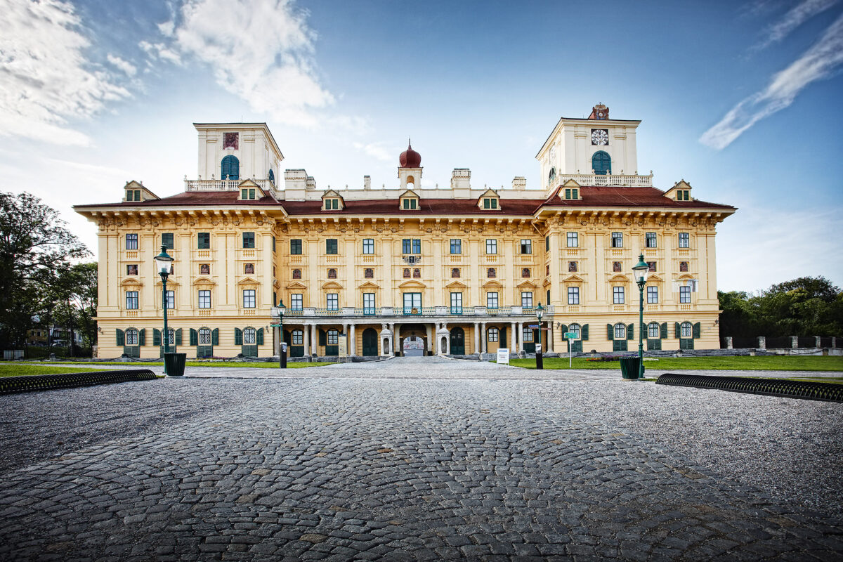 Architekturfotografie des barocken Schlosses Esterházy in Eisenstadt, fotografiert für die Esterhazy Betriebe GmbH.